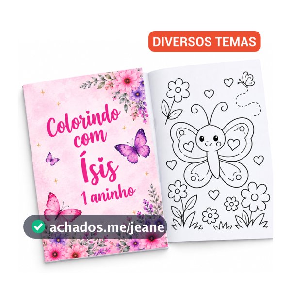 Livrinhos de colorir personalizados lembrancinha de aniversário
