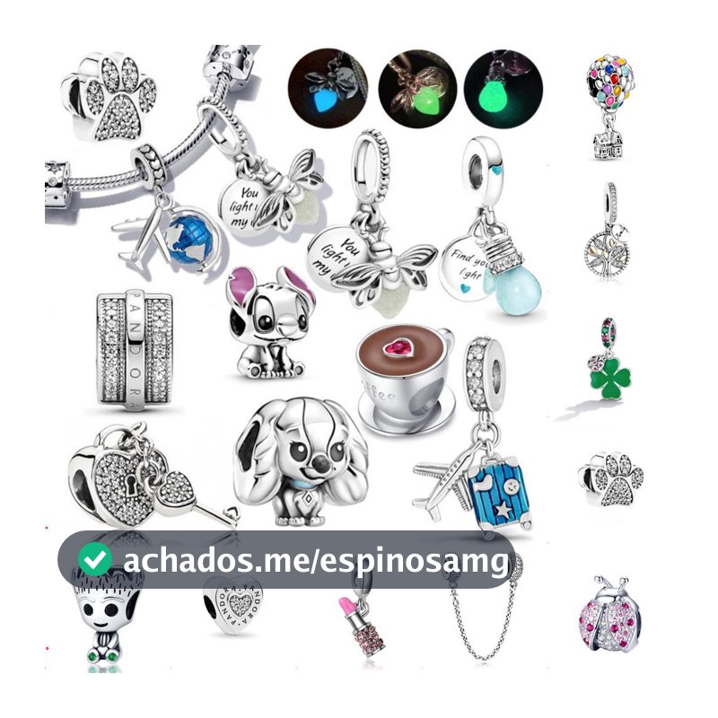 925 prata pingente charme pingente vaga-lume luz brilhante interior fluorescente pulseira pingente jóias