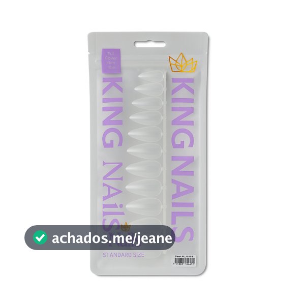 Unhas Soft Gel Almond Média Fosca 120 Unidades - King Nails