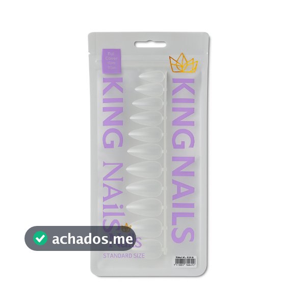 Unhas Soft Gel Almond Média Fosca 120 Unidades - King Nails