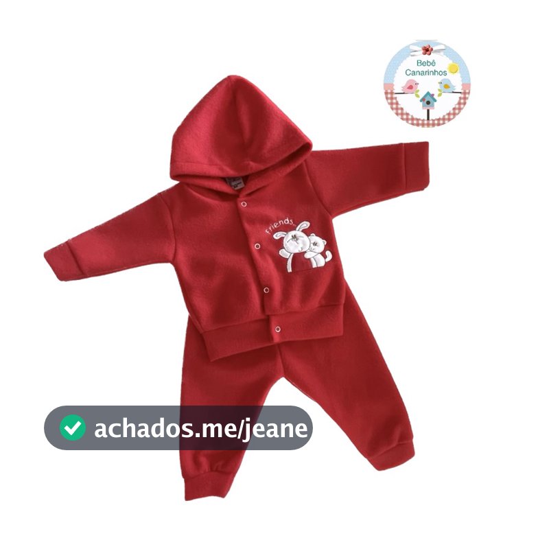 CONJUNTO SOFT CAPUZ BORDADO para Bebês! Várias cores!