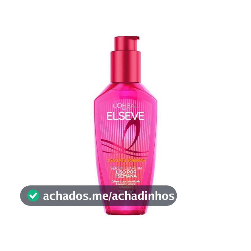 Sérum Leave-in com Tecnologia Ativada por Calor para Efeito Liso, Antifrizz, L'Oréal Paris Elseve Liso dos Sonhos 100ml