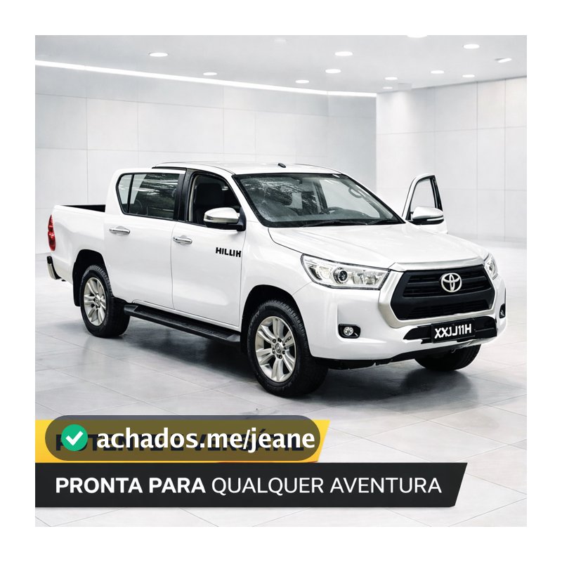Miniatura De Ferro Toyota Hilux 2021 para Colecionadores 12cm - Preto, Branco e Cinza