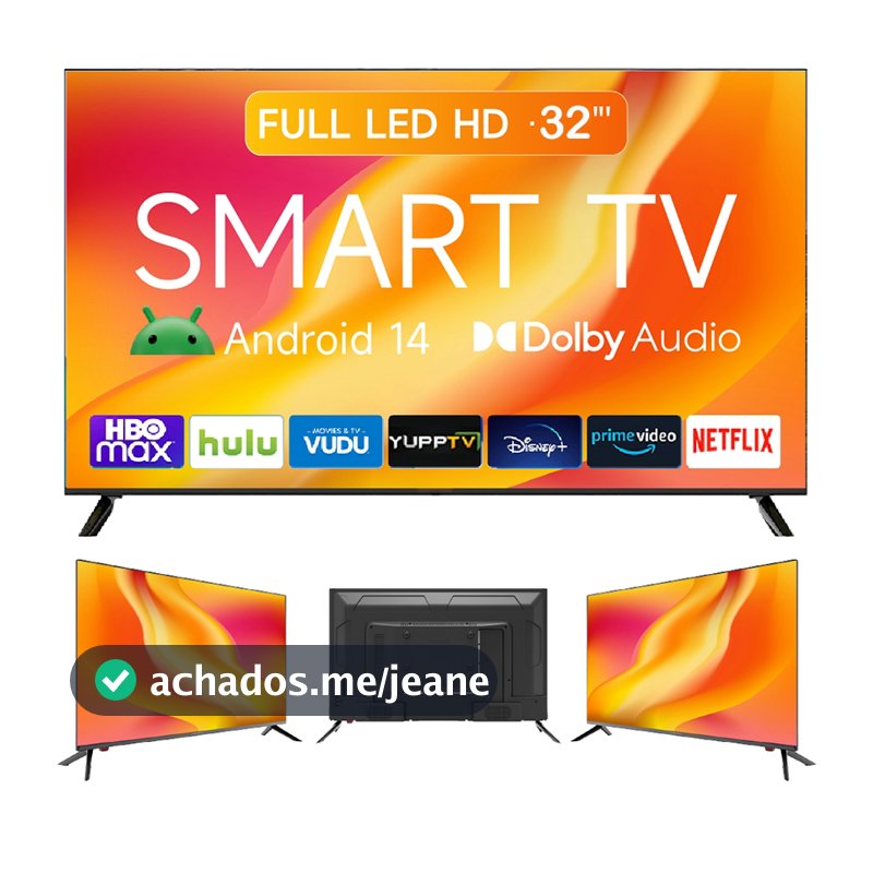 Smart TV de 32 Polegadas  Full HD LED Wi-Fi, HDMI  Apps Android TV Integrados