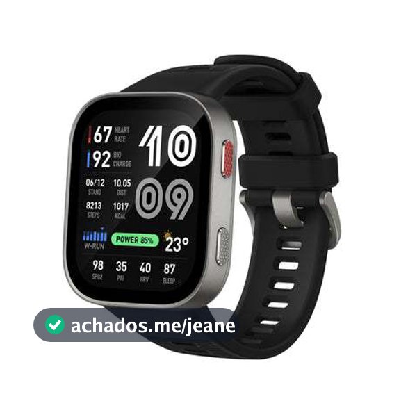 Amazfit Bip Max Relógio Smartwatch GPS AMOLED 2.07" 4GB Mapas Offline GPS 150+ Esportes 20 Dias 4GB