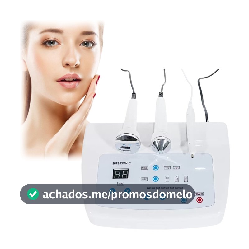 Aparelho de Estética 3 em 1 Ultrassom e Jato de Plasma Facial e Corporal