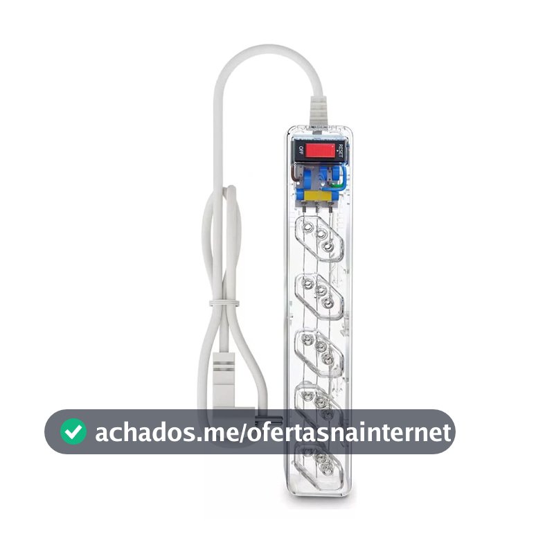 FILTRO DE LINHA + DPS ICLAMPER 5 TOMADAS LCF TRANSPARENTE