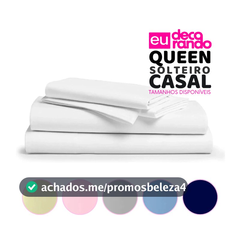 Lençol Sem Elástico 400 Fios Percal Aveludado Avulso Queen Casal e Solteiro 11 Cores Lindas