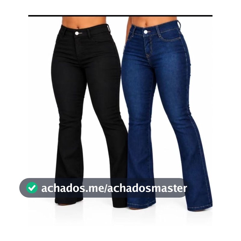 Calça jeans flare feminina básica