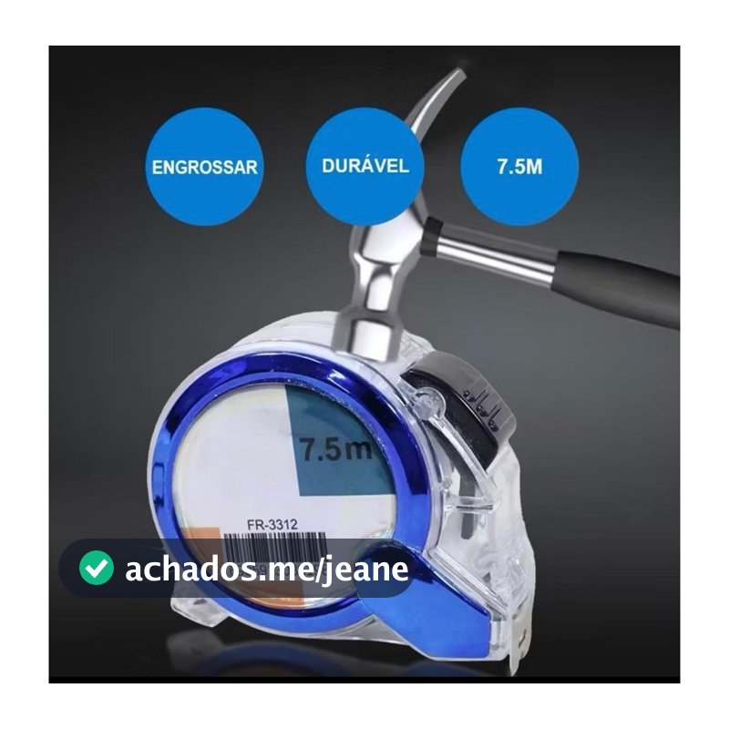 Trena De Aço Com Trava E Alça 7.5m  25mm / 5m  25mm Durável---NEW-