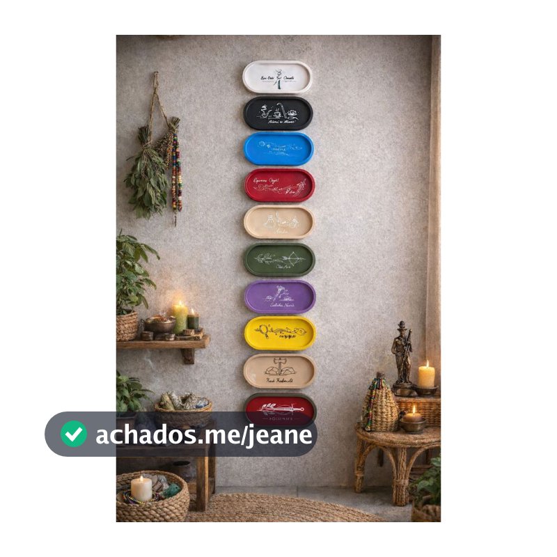 Bandeja Quadro Orixas Preto Velho Umbanda | Porta Treco Espiritual, Altar Espaço Espiritual Axé
