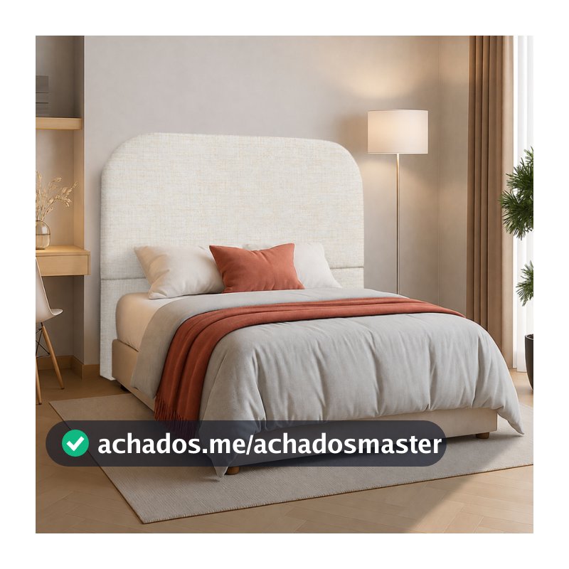 Cabeceira Cama Box Estofada Organica Linho Solteiro Casal Queen King Moderna