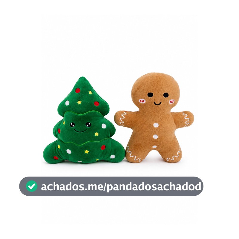 Kit Pelúcia Natal Árvore de Natal + Biscoito Almofada Natalina Fofa Decoração e Presente