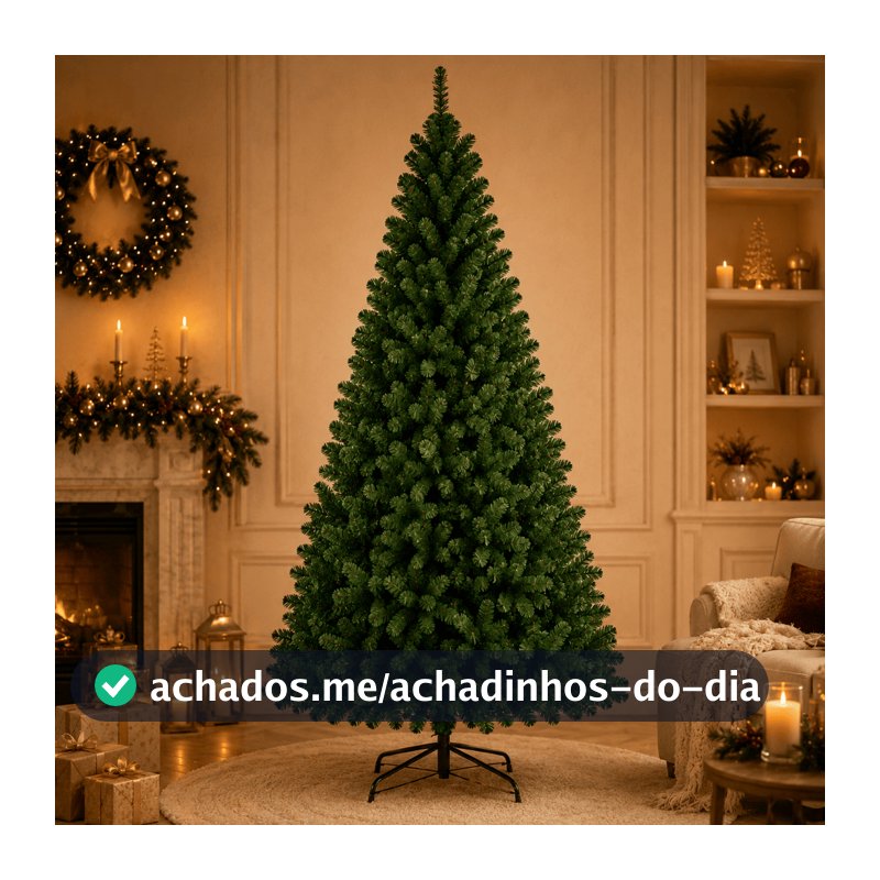 Árvore De Natal Pinheiro 210cm 600 Galhos Cheia Premium Verde