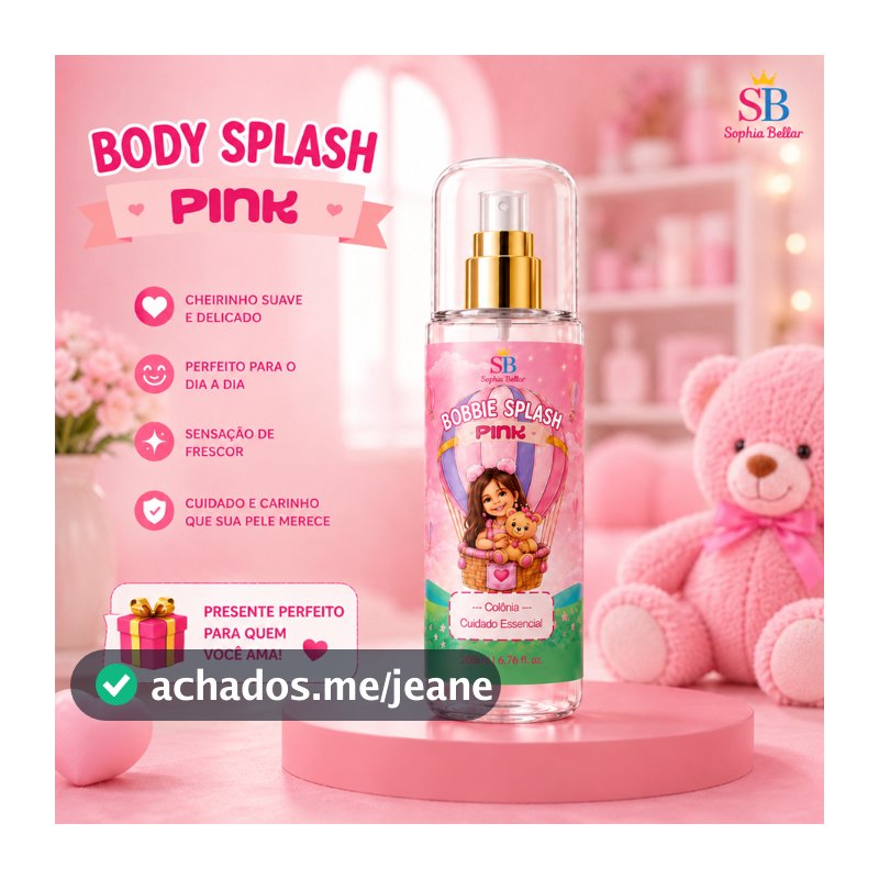 Body Splash Infantil Pink Sophia Bellar 200ml – Cuidado Essencial