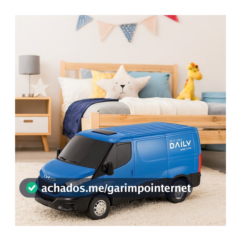 Brinquedo Van Iveco Daily Furgao Carga Abre Porta de Tras