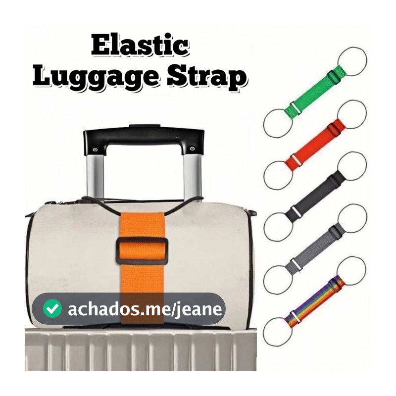 Alça De Bagagem Multifuncional Com Fivela Externa Para Fixação De Mochila De Mala
