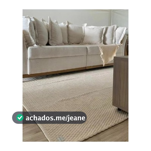 Tapete Sala 2,00x2,50 Boho Chique Moderno Algodão Artesanal