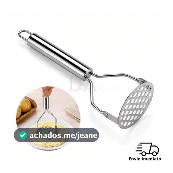 Amassador De Batata Legumes Frutas Inox Manual Espremedor Purê Resistente