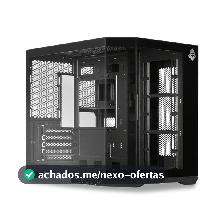 Gabinete Gamer Aquário Mancer CV700L, Mid Tower, Lateral De Vidro, Preto, MCR-CV700L-BK
