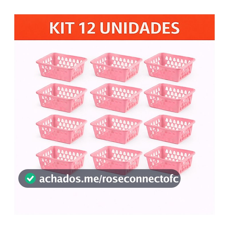 KIT CESTOS ORGANIZADOR CESTINHO MULTIUSO GAVETA ESCRITORIO CLINICA