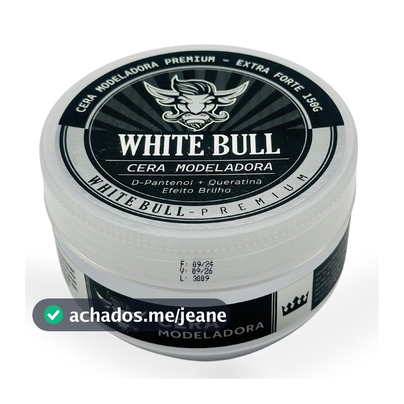 Pomada Cera Modeladora Masculina White Bull - Estilo para todos os Cabelos, Escolha o Seu