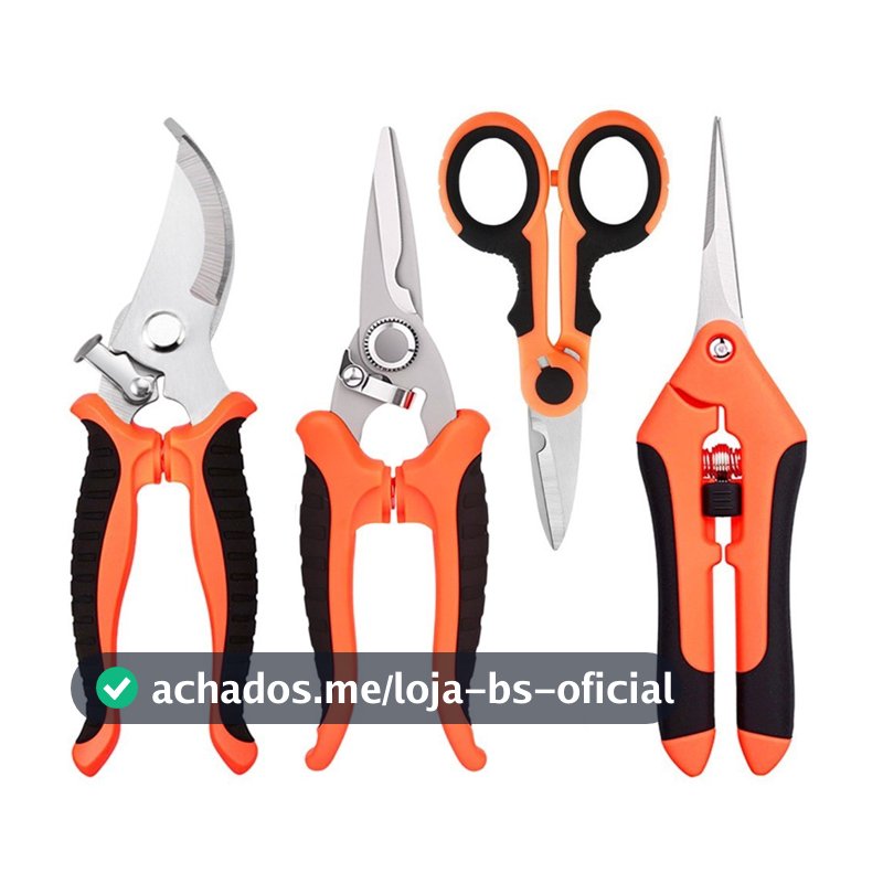 KIT 4 pcs Tesouras De Poda De Jardim Ferramentas De Jardinagem