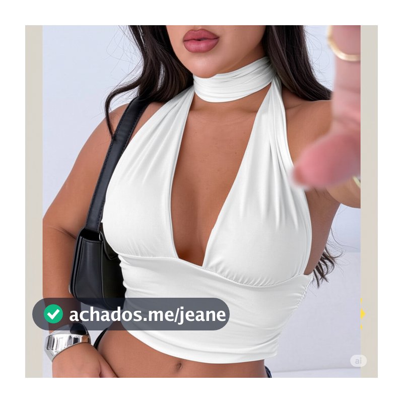 Blusa Croped Multiformas Feminina Poliamida Sexy Decotado Foro Duplo