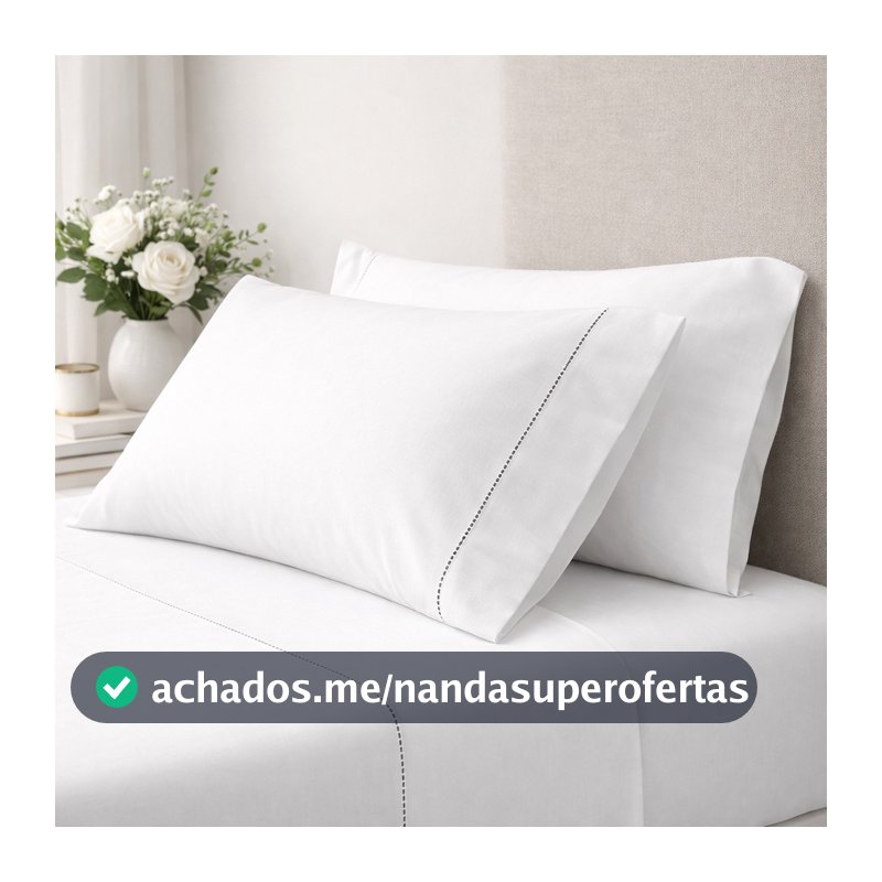 Kit 4 Fronhas 400 Fios Ponto Palito Capa Para Travesseiro 50x70 | PREMIUM