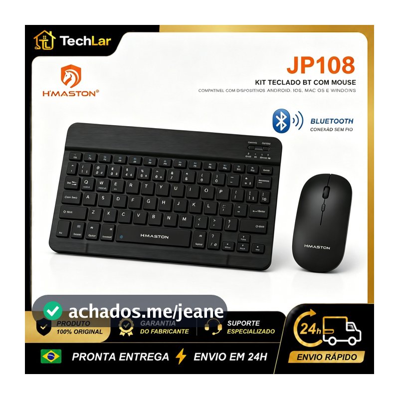 Kit Teclado e Mouse Bluetooth sem Fio Ultrafino Recarregável Silencioso para Notebook PC Celular