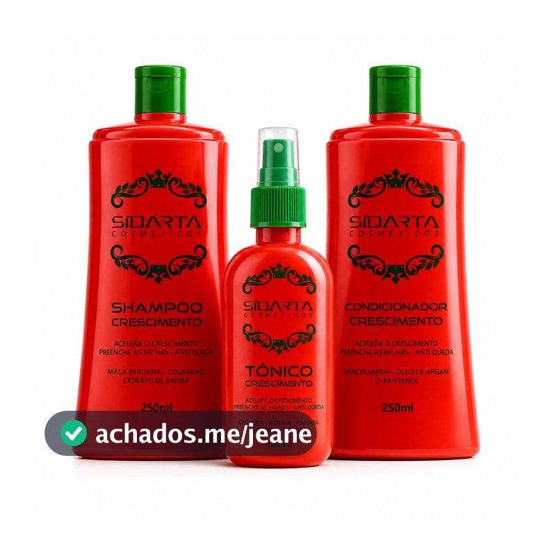 KIT PRO 3x3 (CF) SIDARTA - Tônico Explosivo + Shampoo + Condicionador | SIDARTA COSMÉTICOS