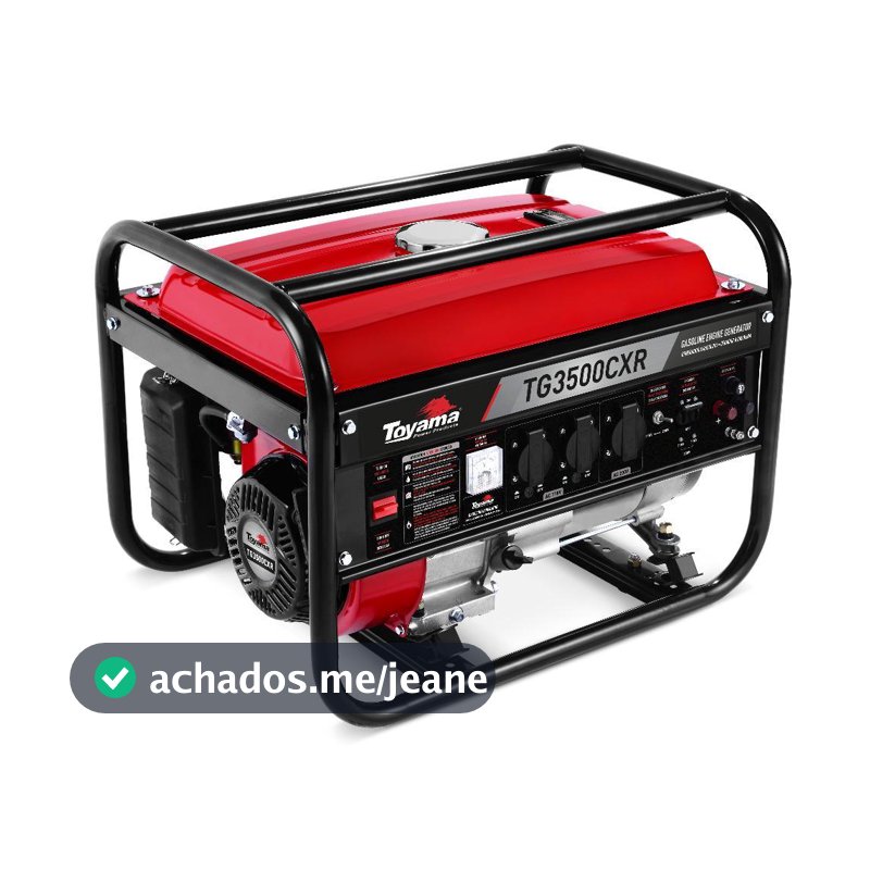 Gerador de Energia a Gasolina 3.1 KVA 115/230V Bivolt TG3500CXR TOYAMA