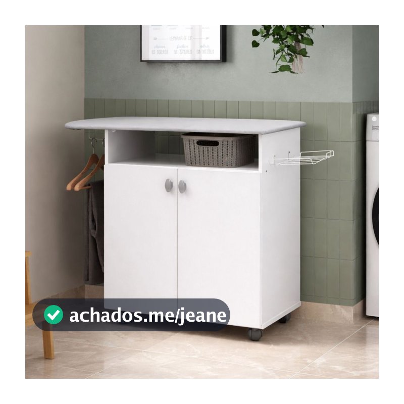 Tábua de Passar Roupa com Armário Multiuso + Cabideiro