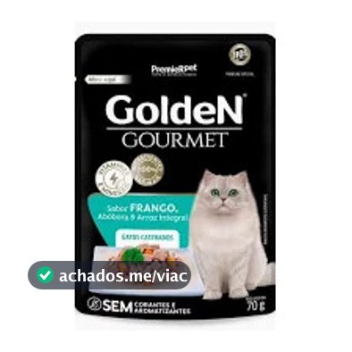 Ração Úmida Sachê Golden Gourmet  Gatos Castrados Frango 70g