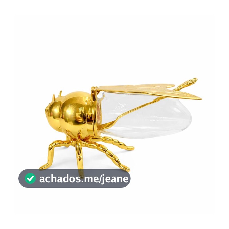 Meleira Abelha de Acrílico Dourada Com Colher 25054 - Vencedor
