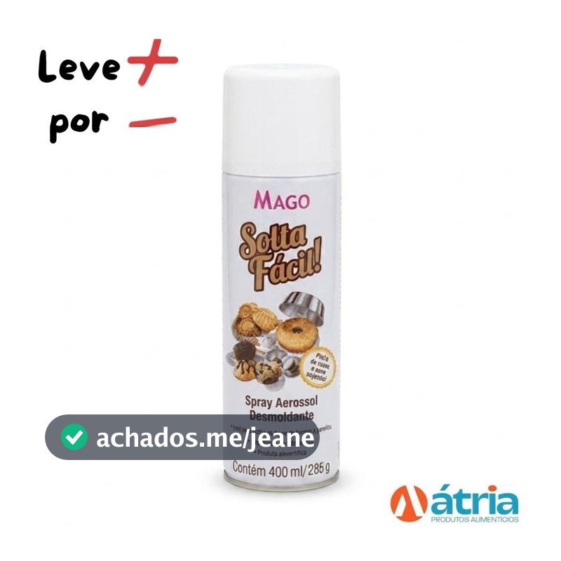 Desmoldante Spray Solta Fácil Mago 400ml Antiaderente