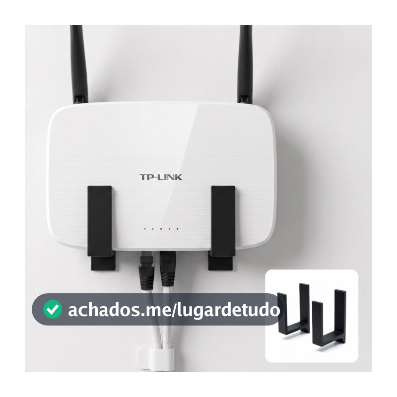 Suporte Roteador Parede Sem Furo Fita 3M Organizador WiFi Universal