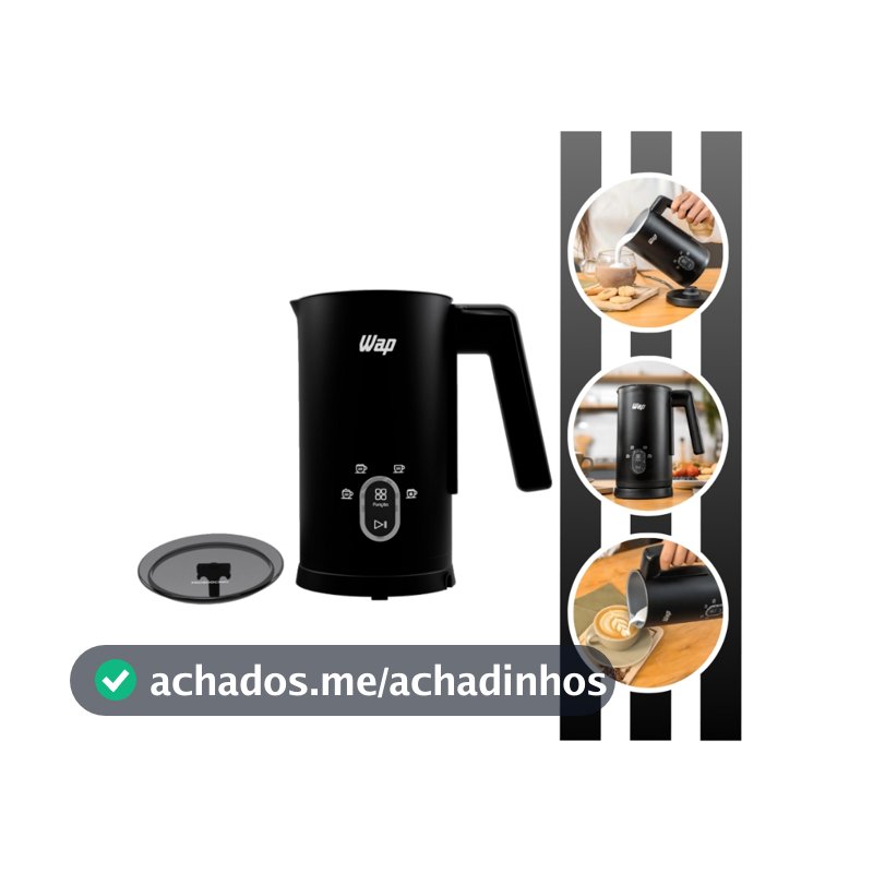 Espumador De Leite Prosdócimo WE300 Potência de 450W 4 Em 1 Com Base Aquecedora Batedor Com Imã Wap