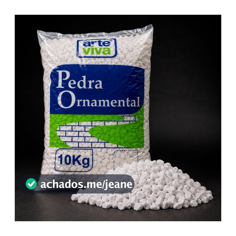 Pedra Branca Decorativa Para Vasos Jardins e Paisagismo Seixo Branco Dolomita Natural Premium
