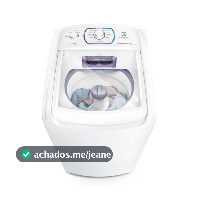 Máquina de Lavar Electrolux 11kg Branca Essential Care com Easy Clean e Filtro Fiapos (LES11)