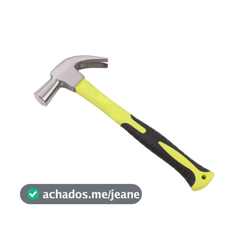 Martelo Unha Com Cabo Emborrachado Cabeça 25mm Portátil Profissional