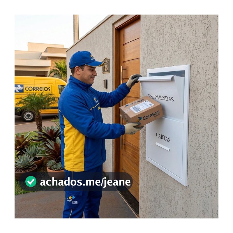 Caixa De Encomendas Correios Mercadoria Antiroubo De Embutir Muro Portão