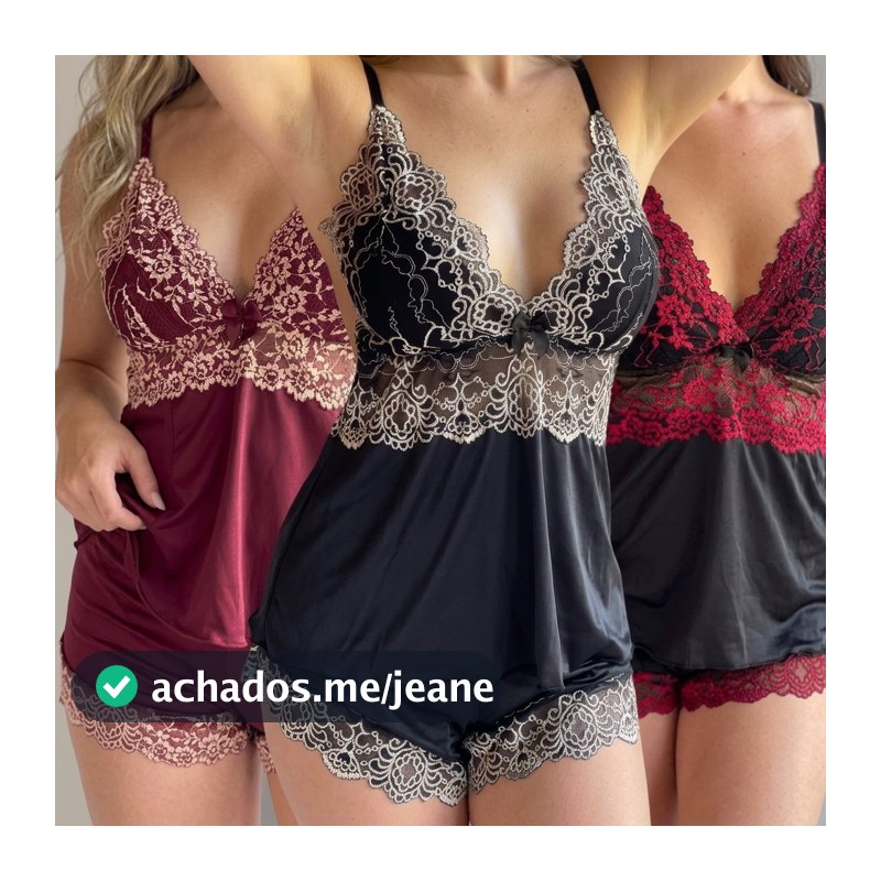 Pijama Baby Doll Bicolor PLUS SIZE Adulto Blusinha Suede Confortavel e Fresquinho Verão Quentinho