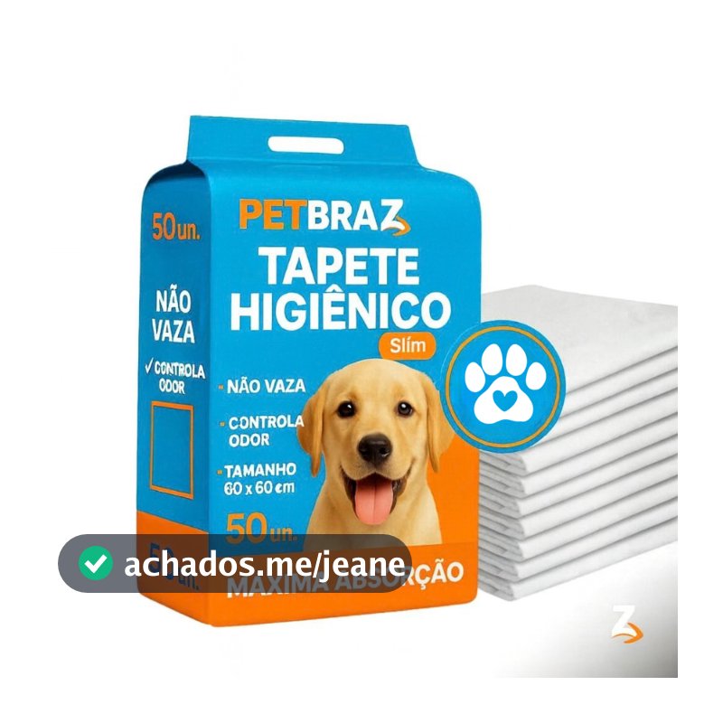 Tapete Higiênico Descartável para Cachorro Unidades 60x60 cm - Fralda Pet Xixi Cão Pequeno Médio