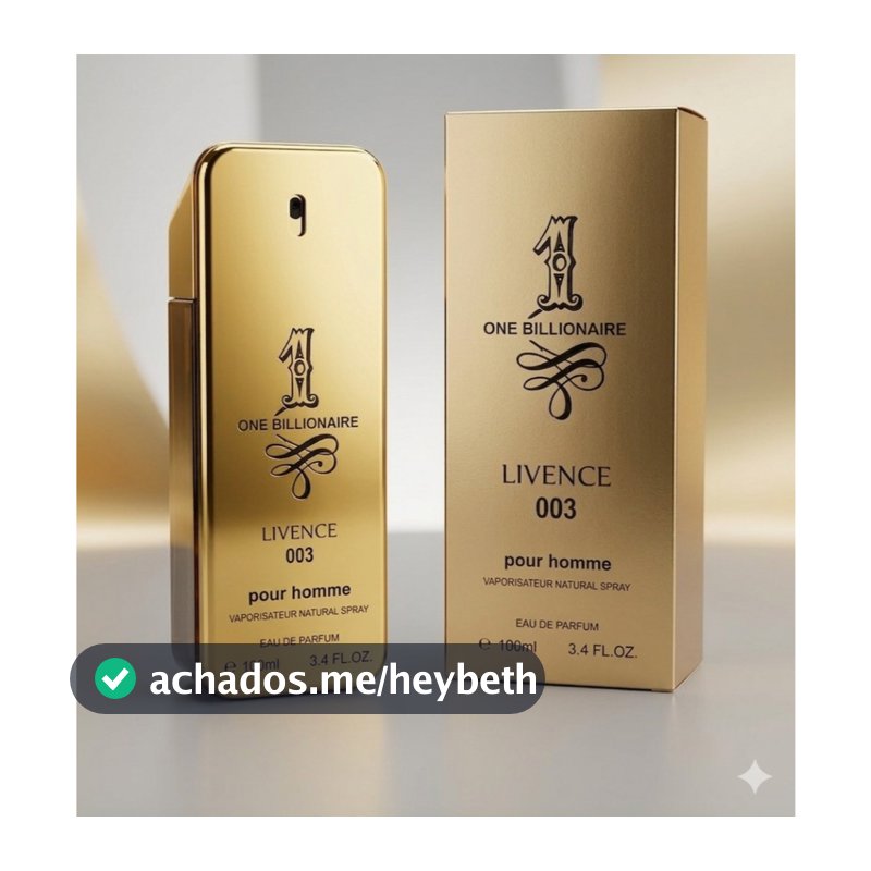 Perfume Masculino  One Biliionare Luxo Gold Livence 003 100ml Fixação Forte