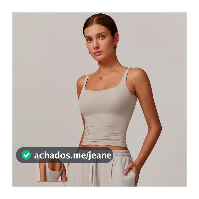 Regata Feminina Com Poliamida Alta Elasticidade Confortável