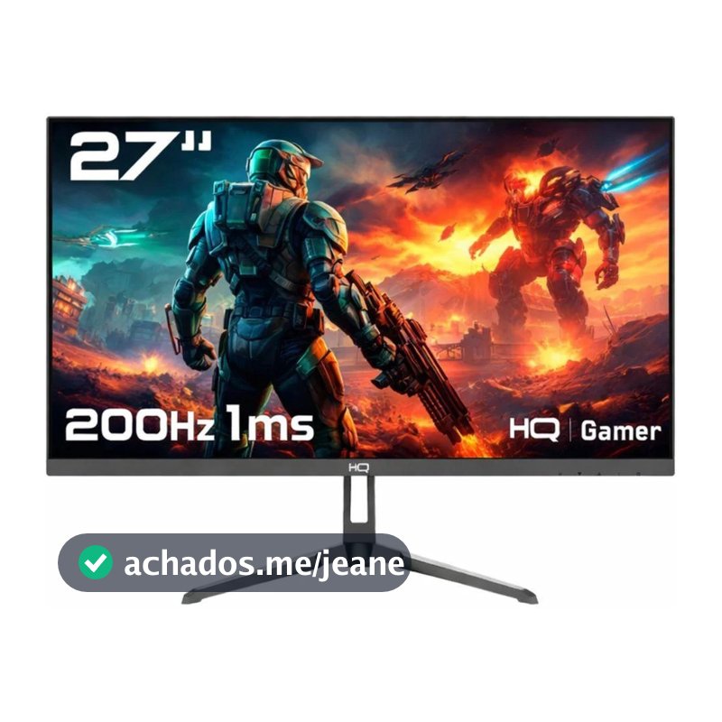 Monitor Gamer HQ Ultra, 27 Pol, IPS, Full HD, 1ms, 200Hz, HDMI/DisplayPort/P2, Preto, HQ27IP200