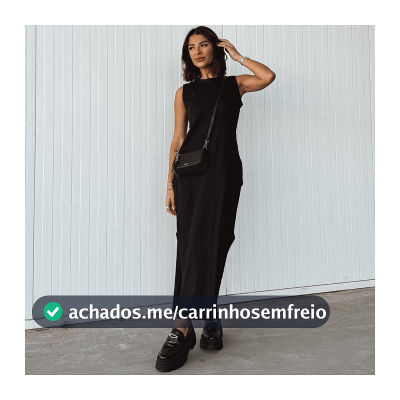 Vestido Blogueira Feminino Algodão Longo Cavado Confort