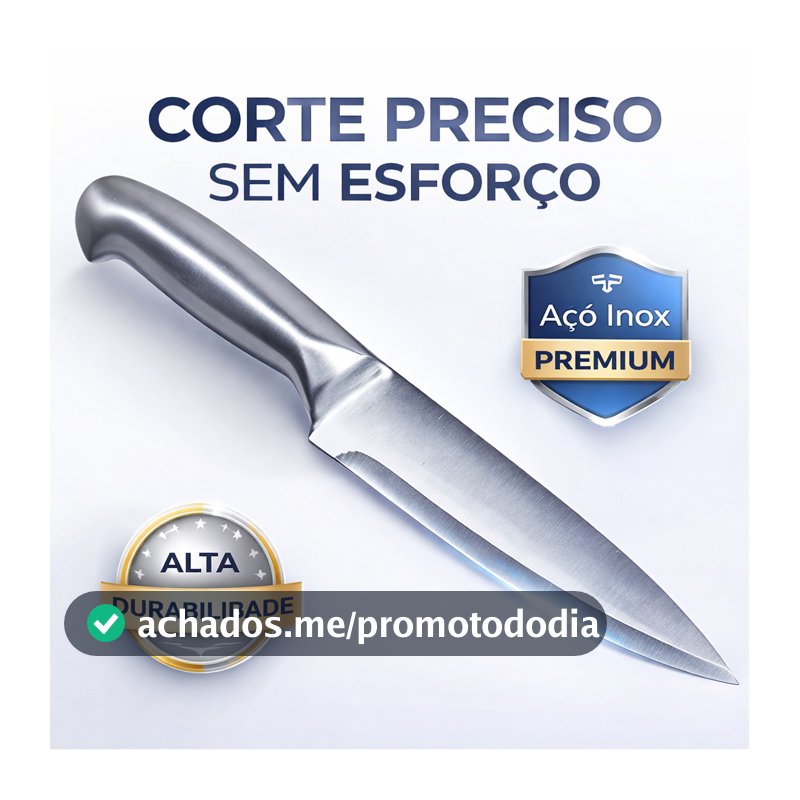 Faca Peixeira Profissional Aço Inox 6” Alta Durabilidade Churrasco Açougue Cozinha