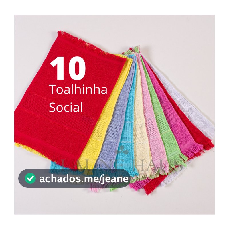 Kit Com 10 Toalhas Social 100% Algodão 20cm x 30cm Toalhinha De Mão Manicure Esmaltaria Artesanato Pintura